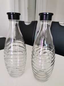 2 X SodaStream Crystal Glaskaraffe Flasche 0,6 L
